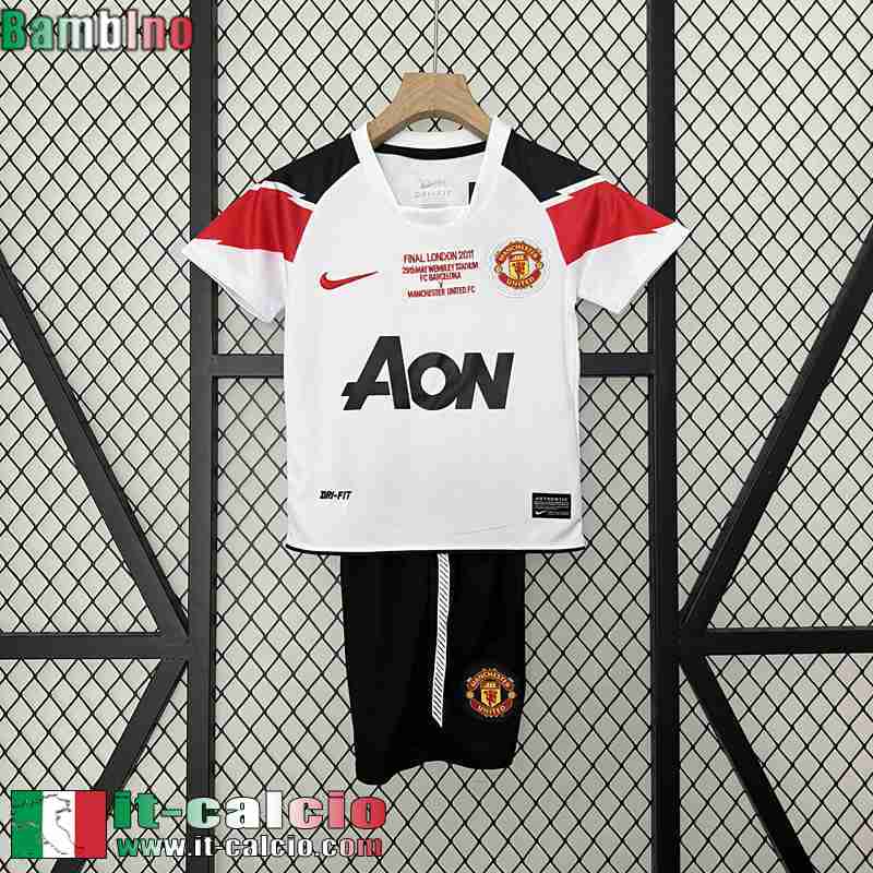 Retro Maglia Calcio Manchester United Seconda Bambini 10 11 FG470