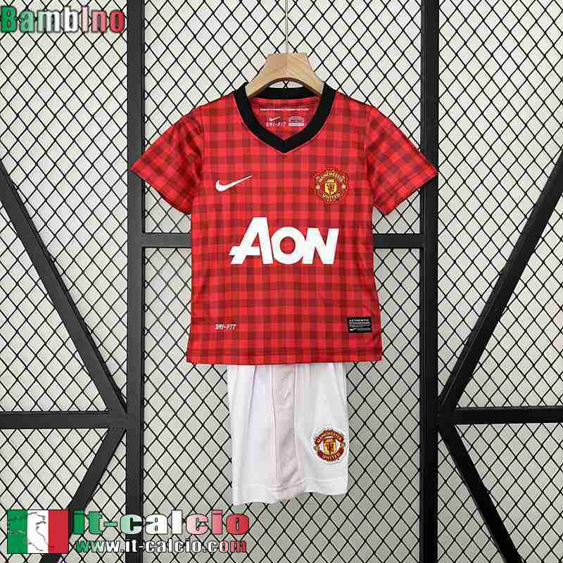 Retro Maglia Calcio Manchester United Prima Bambini 12 13 FG472