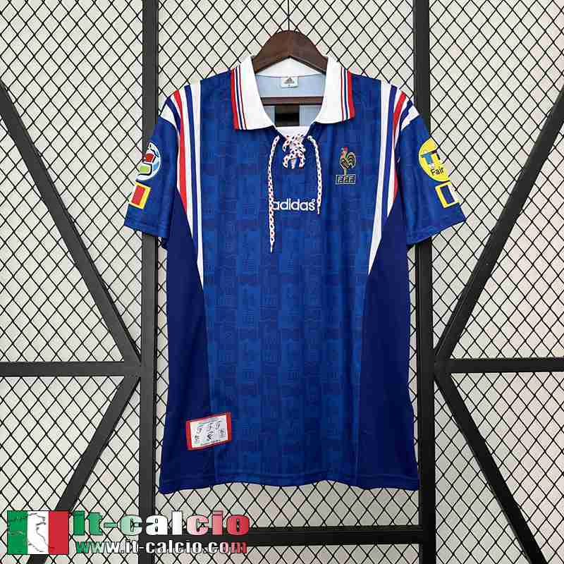 Retro Maglia Calcio Francia Prima Uomo 1996 FG523