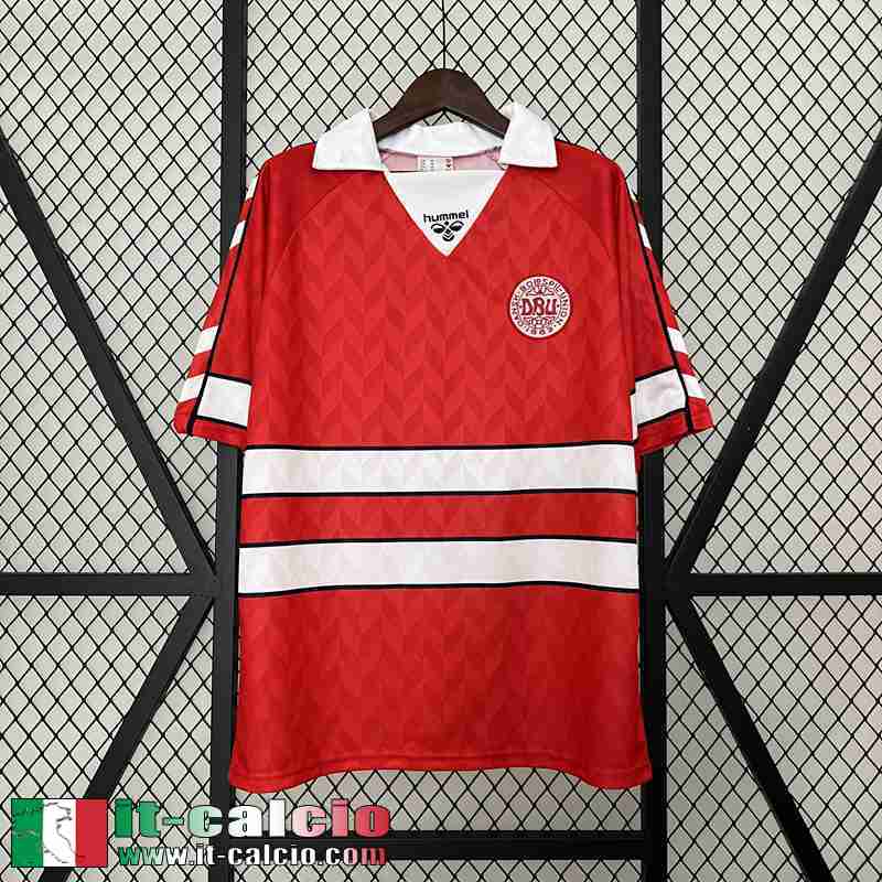 Retro Maglia Calcio Denmark Prima Uomo 1988 FG526