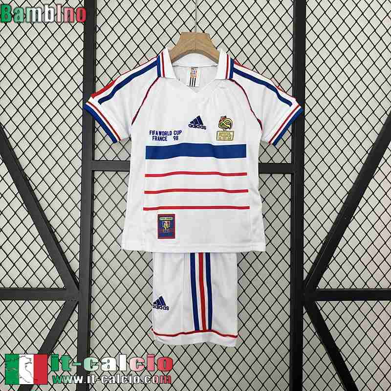 Retro Maglia Calcio Francia Seconda Bambini 1998 FG559