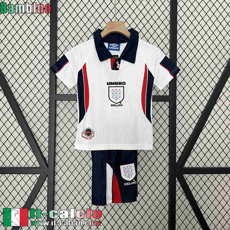 Retro Maglia Calcio Inghilterra Prima Bambini 1998 FG562