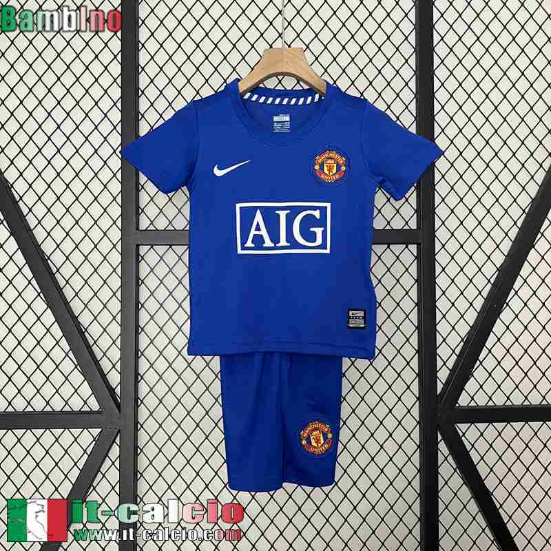 Retro Maglia Calcio Manchester United Seconda Bambini 08 09 FG563