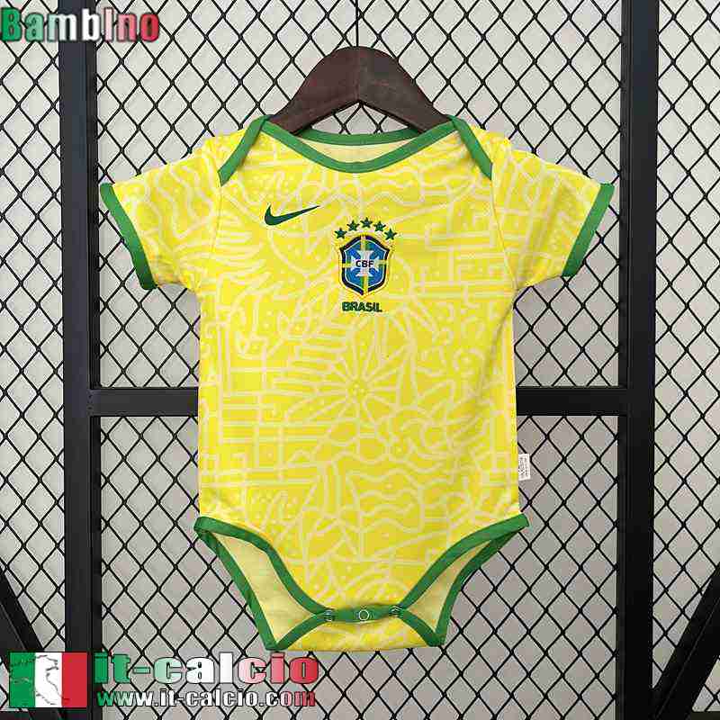 Maglia Calcio Brasile Prima Baby 2024 TBB425