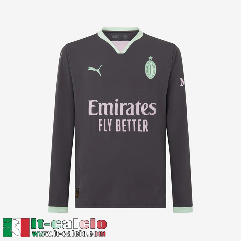 Maglia Calcio AC Milan Terza Uomo Manga Larga 2024 2025