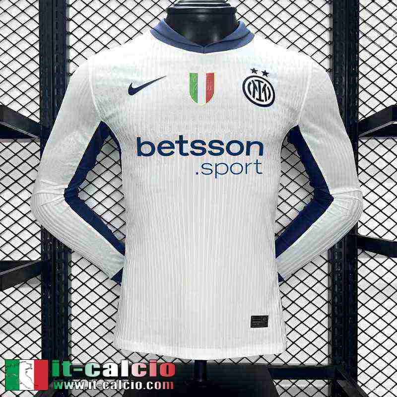 Maglia Calcio Inter Milan Seconda Uomo Manga Larga 2024 2025