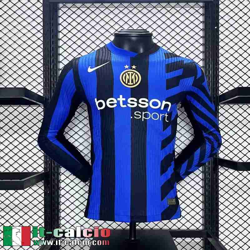 Maglia Calcio Inter Milan Prima Uomo Manga Larga 2024 2025