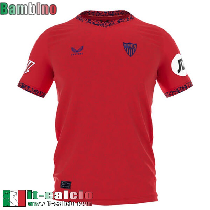 Maglia Calcio Sevilla Seconda Bambini 2024 2025