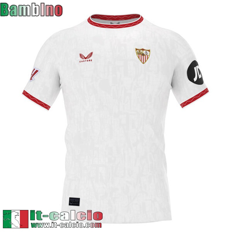 Maglia Calcio Sevilla Prima Bambini 2024 2025