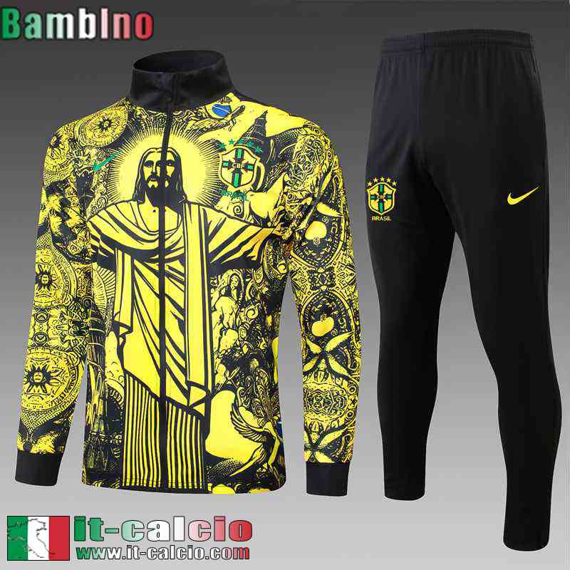 KIT: Full-Zip Giacca Brasile Bambini 2024 2025 C540