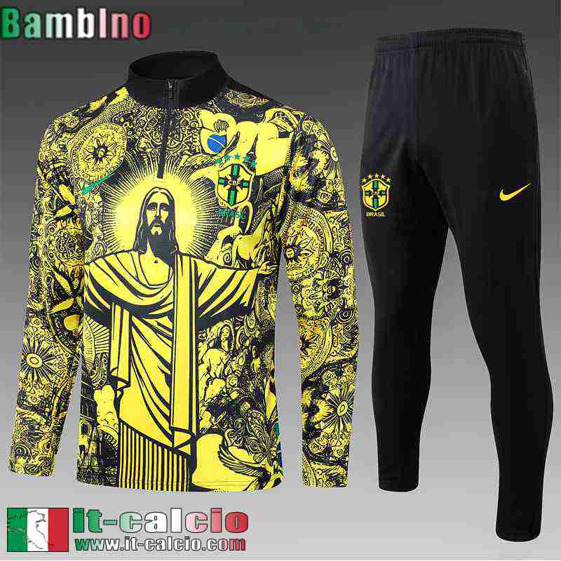 KIT: Tute Calcio Brasile Bambini 2024 2025 C545