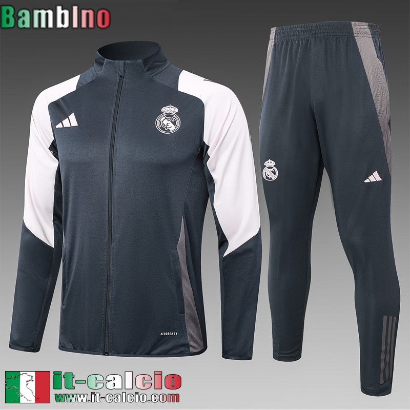 KIT: Full-Zip Giacca Real Madrid Bambini 2024 2025 C547