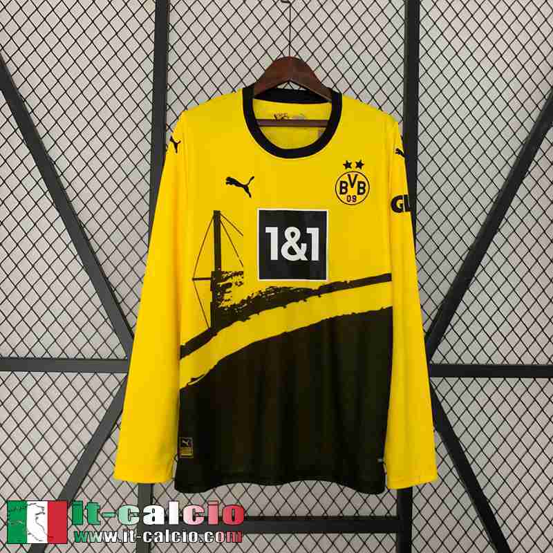 Dortmund Maglia Calcio Prima Manga Larga Uomo 2023 2024