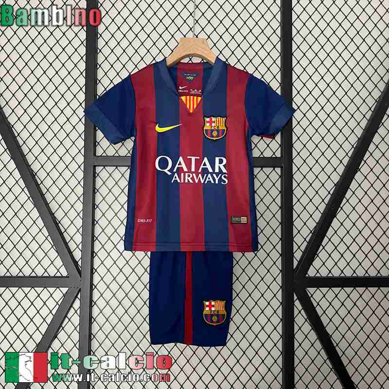 Barcellona Retro Maglia Calcio Prima Bambini 14 15