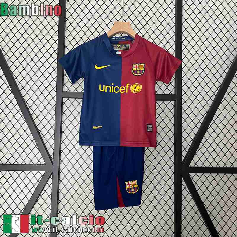 Barcellona Retro Maglia Calcio Prima Bambini 08 09