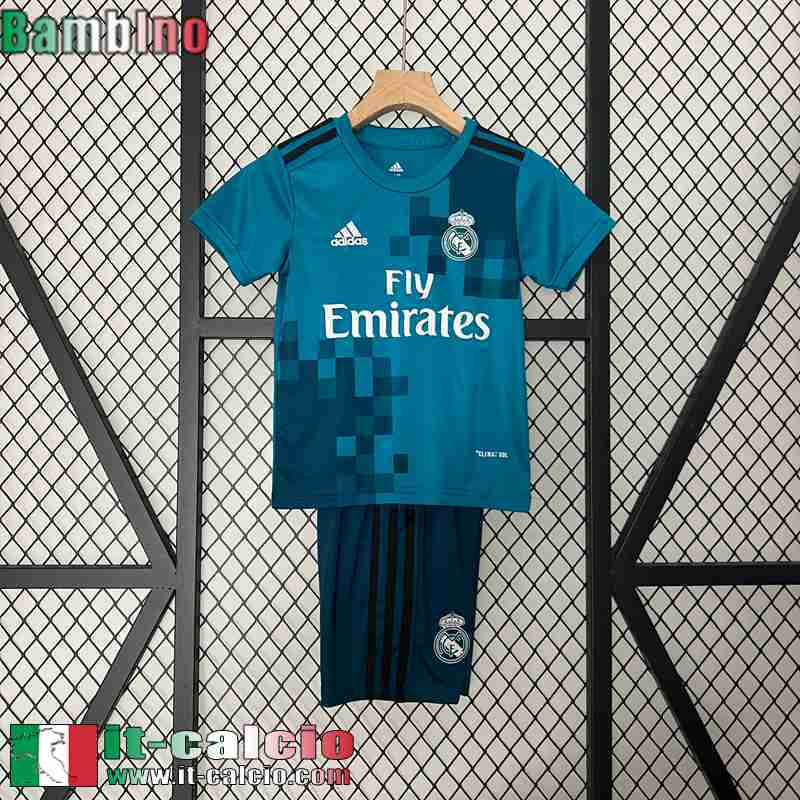 Real Madrid Retro Maglia Calcio Terza Bambini 17 18