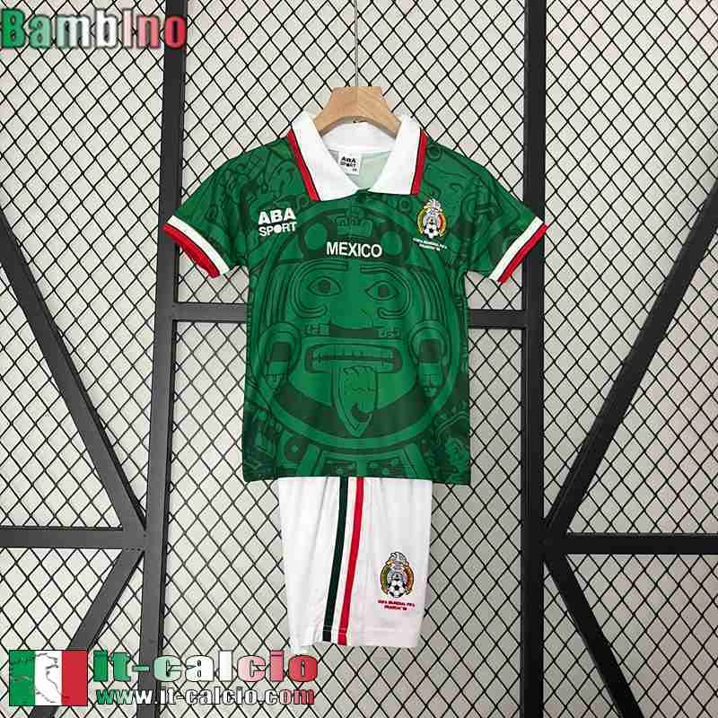 Messico Retro Maglia Calcio Prima Bambini 1998