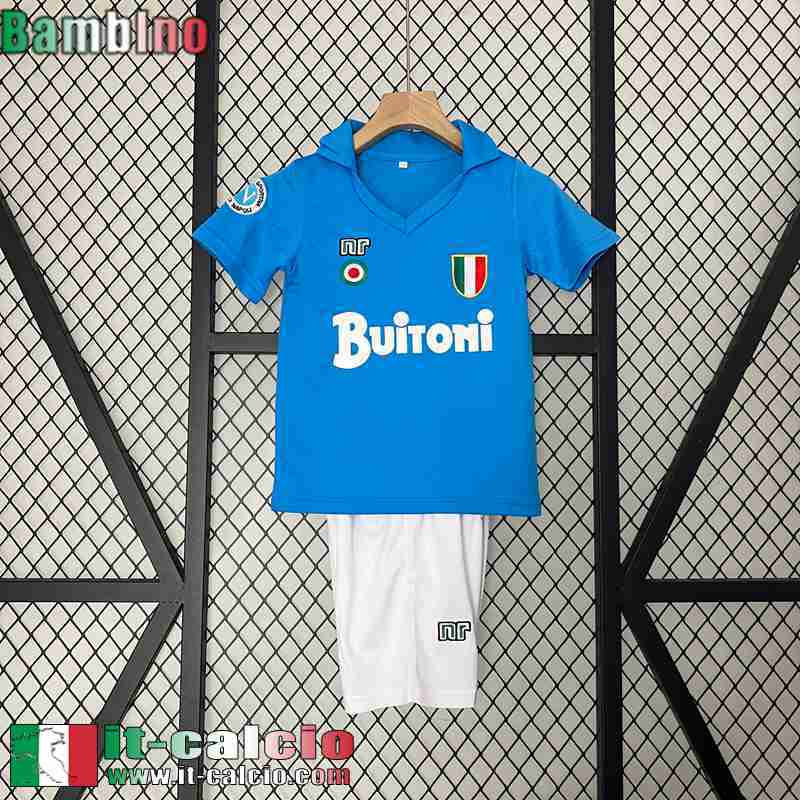 Nap0li Retro Maglia Calcio Prima Bambini 87 88