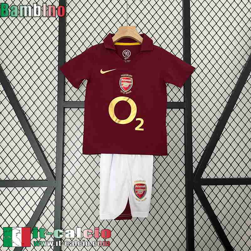 Arsenal Retro Maglia Calcio Prima Bambini 05 06