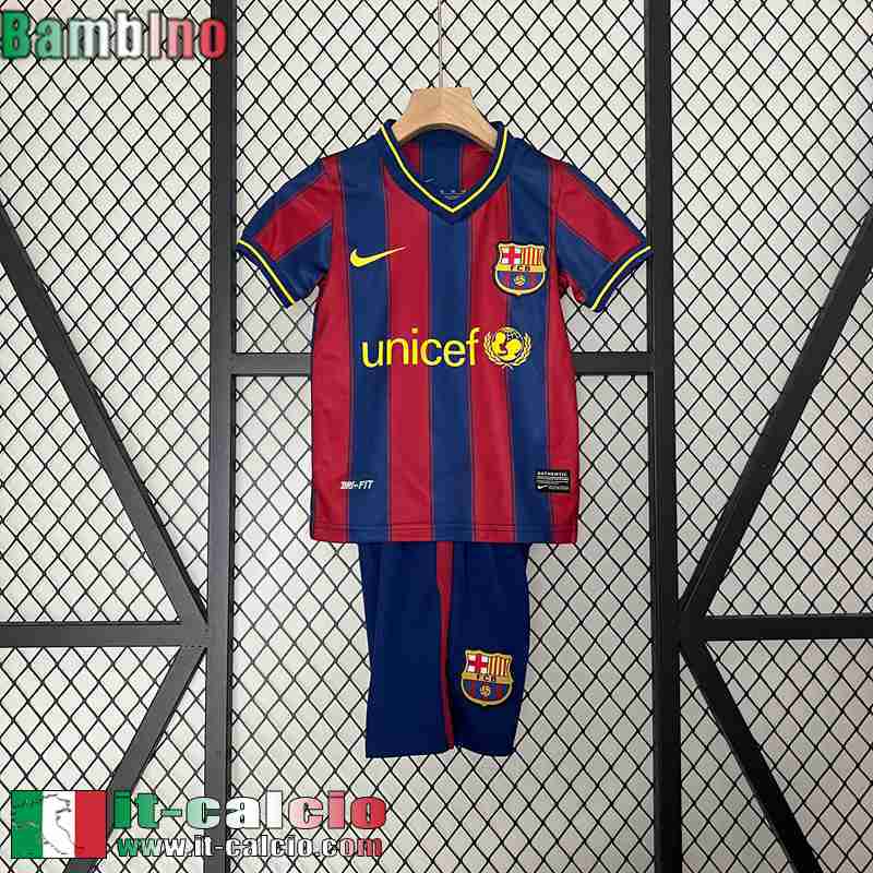 Barcellona Retro Maglia Calcio Prima Bambini 09 10