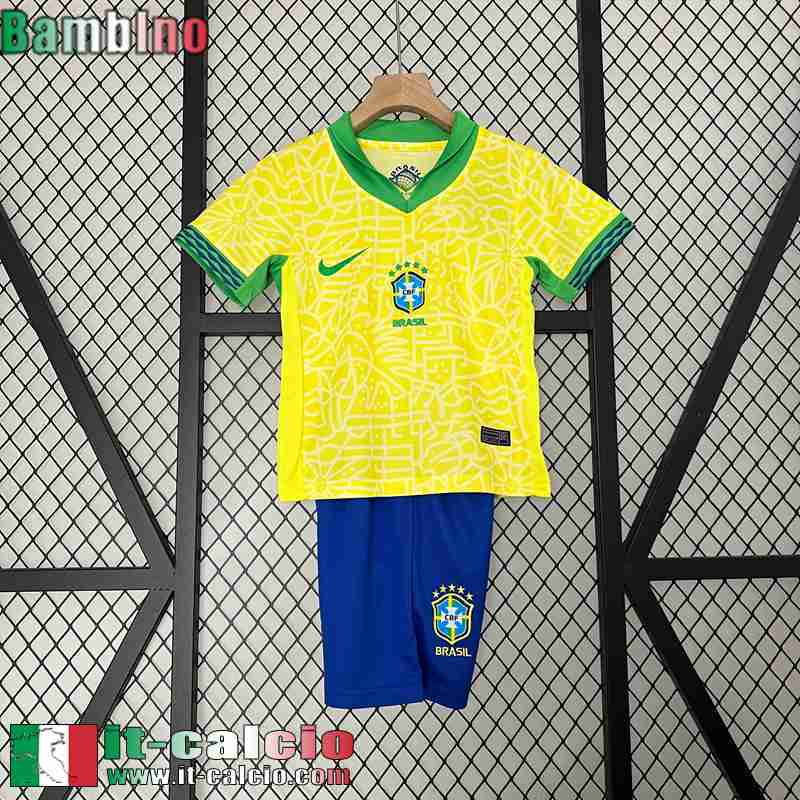 Brasile Retro Maglia Calcio Prima Bambini 2024