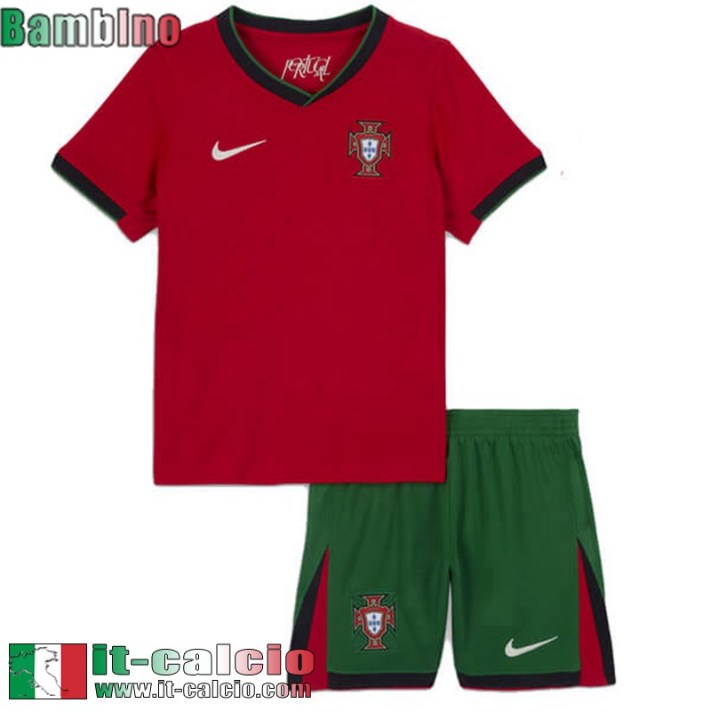 Portogallo Maglia Calcio Prima Bambini EURO 2024