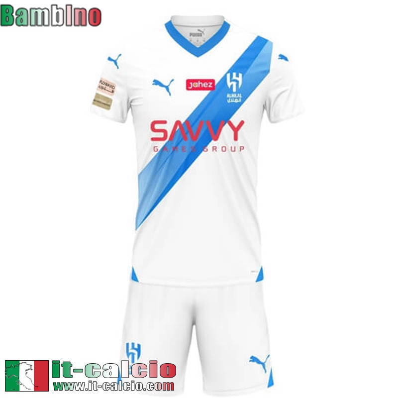 Al Hilal Maglia Calcio Seconda Bambini 2023 2024