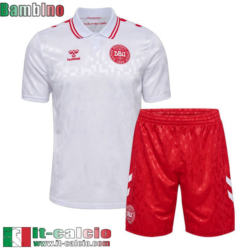 Denmark Maglia Calcio Seconda Bambini 2024