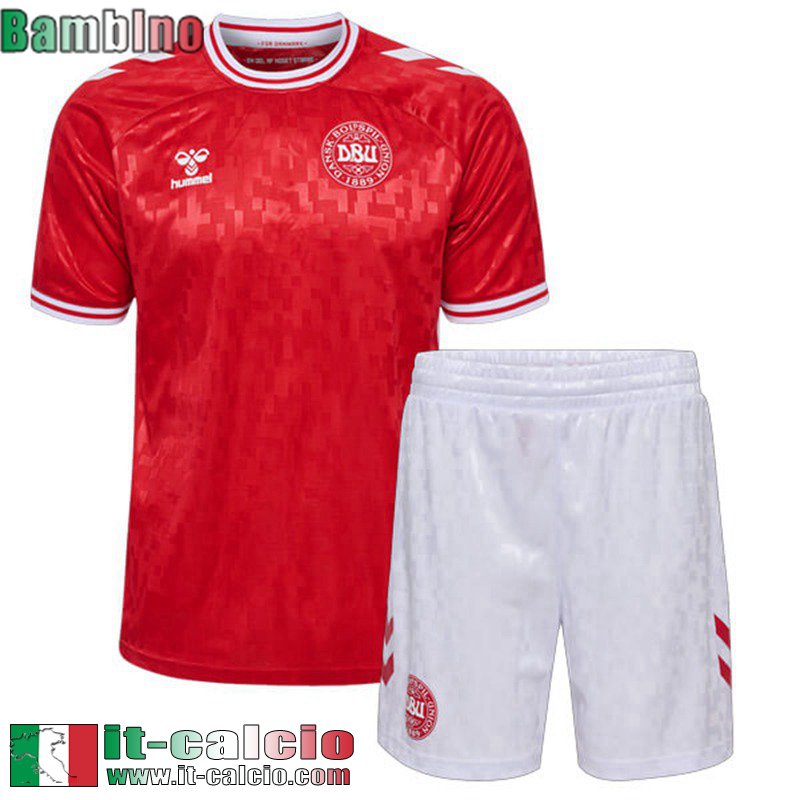 Denmark Maglia Calcio Prima Bambini 2024