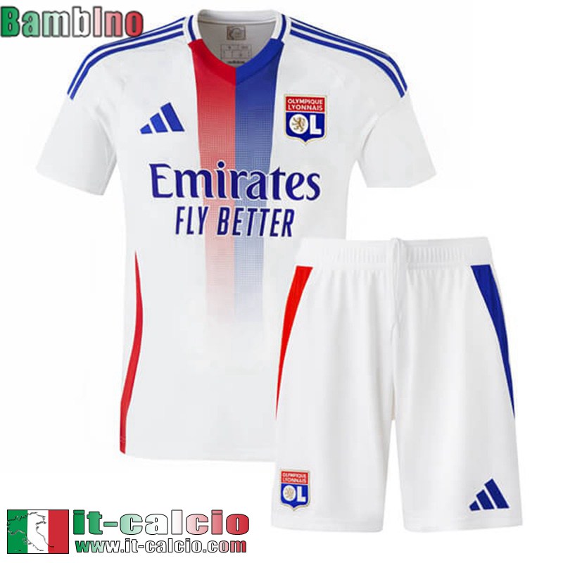 Olympique Lione Maglia Calcio Prima Bambini 2024 2025