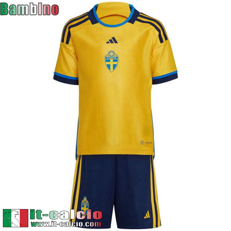 Svezia Maglia Calcio Prima Bambini 2024