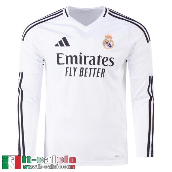 Maglia Calcio Real Madrid Prima Manga Larga Uomo 24 25