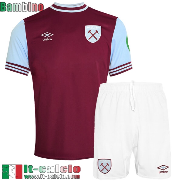 Maglia Calcio West Ham United Prima Bambini 24 25