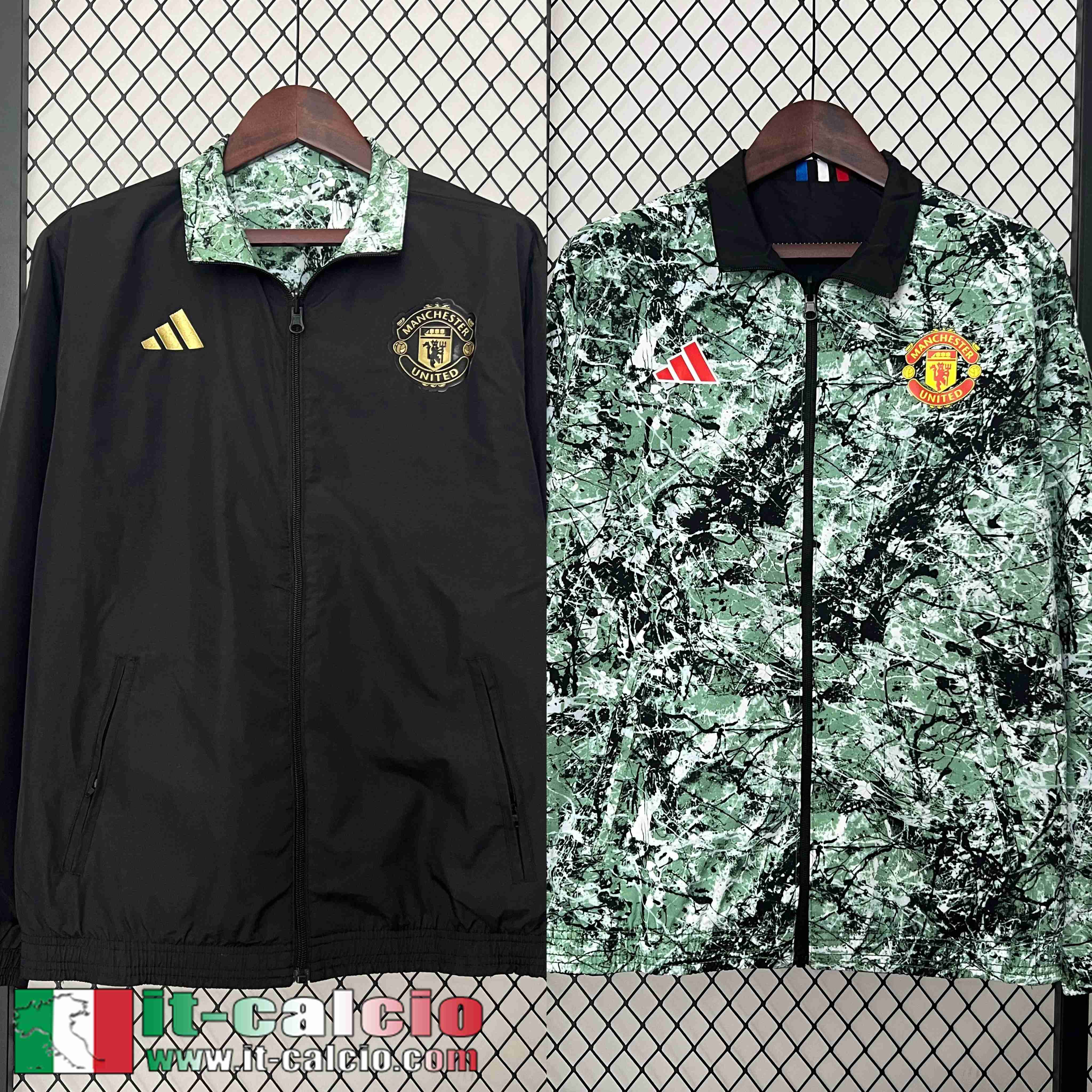 Giacca A Vento Reversible Manchester United Uomo 24 25 D232