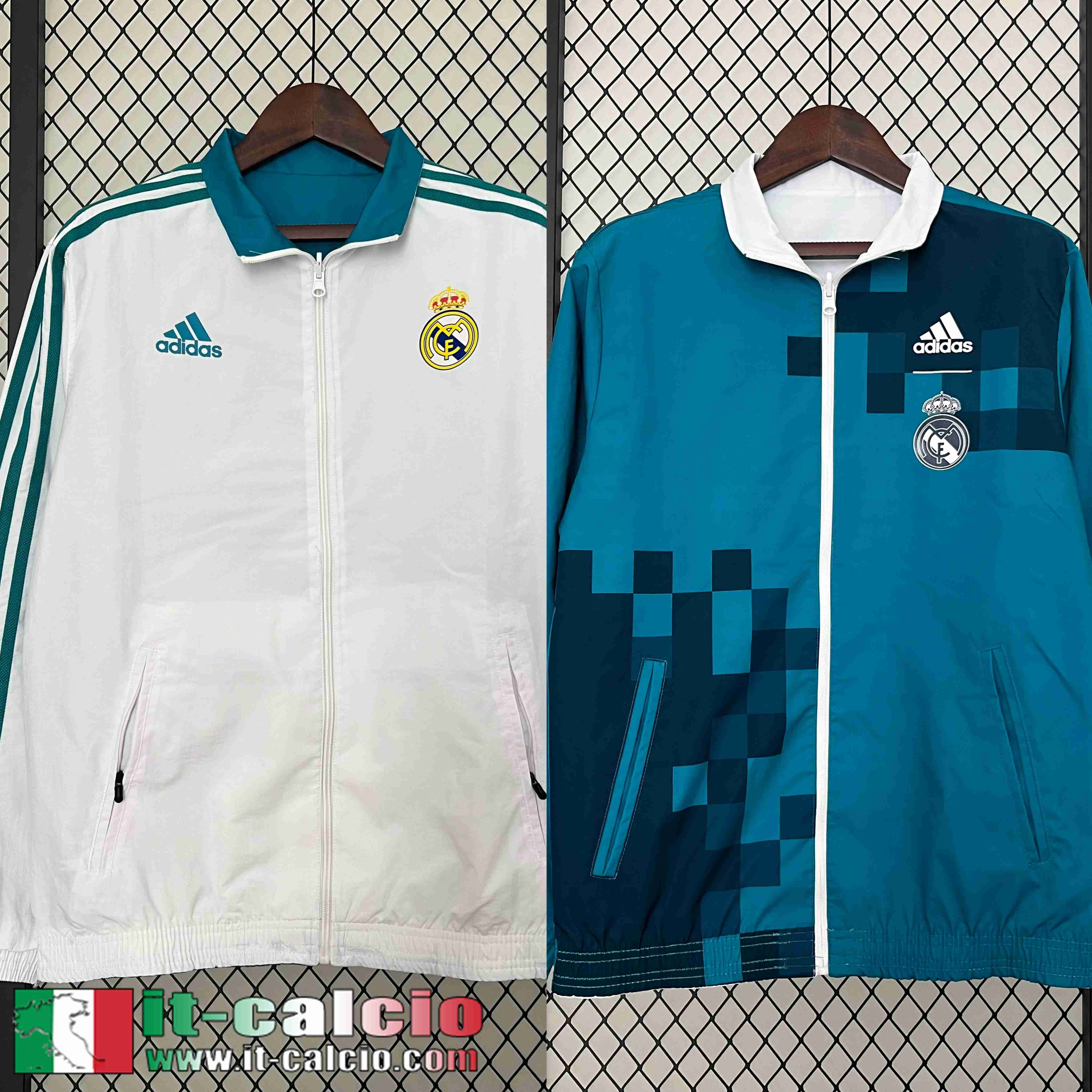 Giacca A Vento Reversible Real Madrid Uomo 24 25 D239