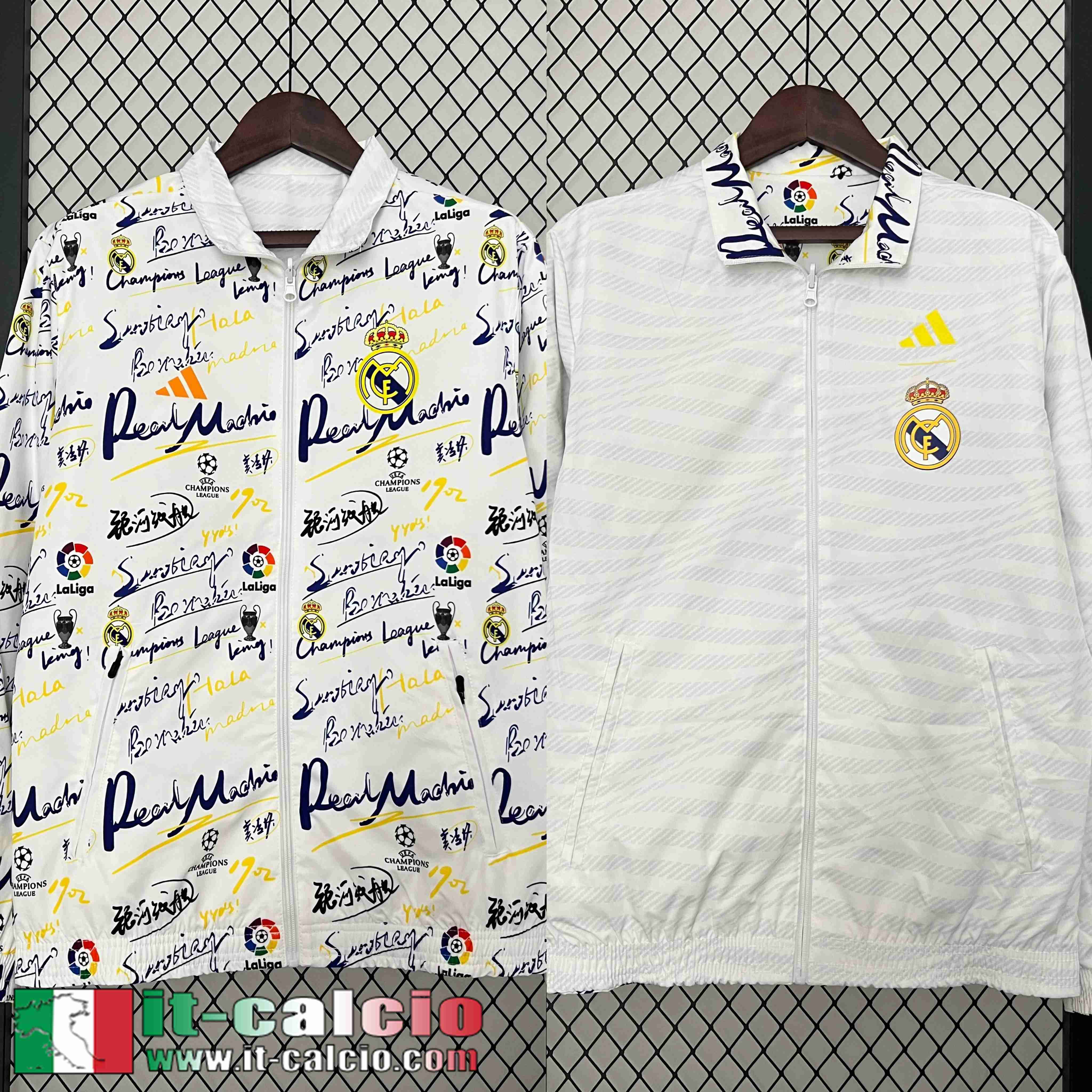 Giacca A Vento Reversible Real Madrid Uomo 24 25 D240