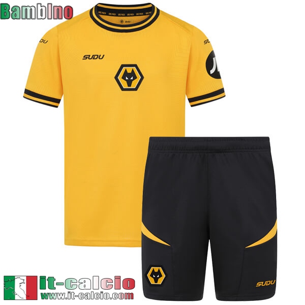 Maglia Calcio Wolverhampton Wanderers Prima Bambini 24 25