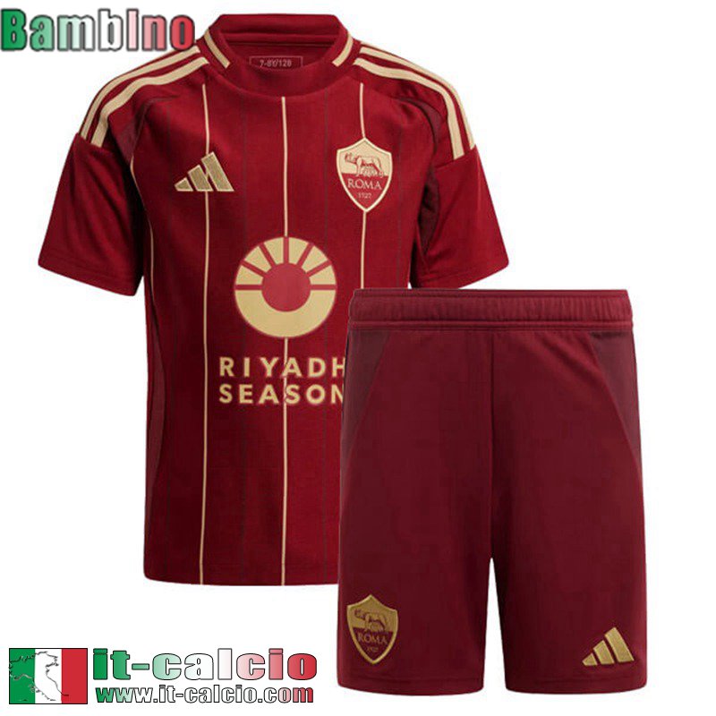 Maglia Calcio AS Roma Prima Bambini 2024 2025