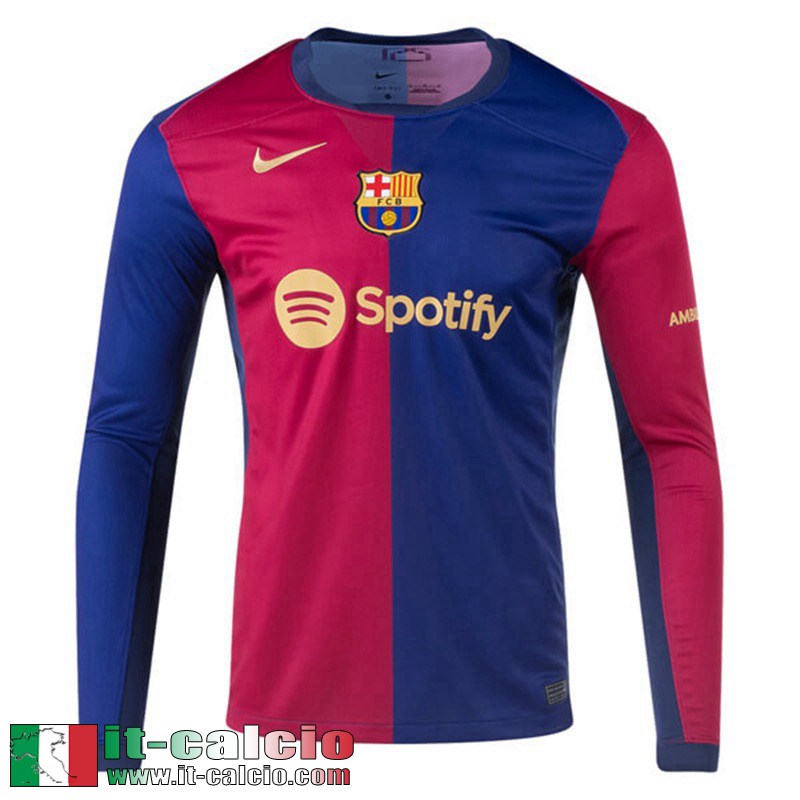 Maglia Calcio Barcellona Prima Uomo Manga Larga 2024 2025