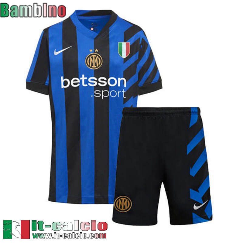 Maglia Calcio Inter Milan Prima Bambini 2024 2025