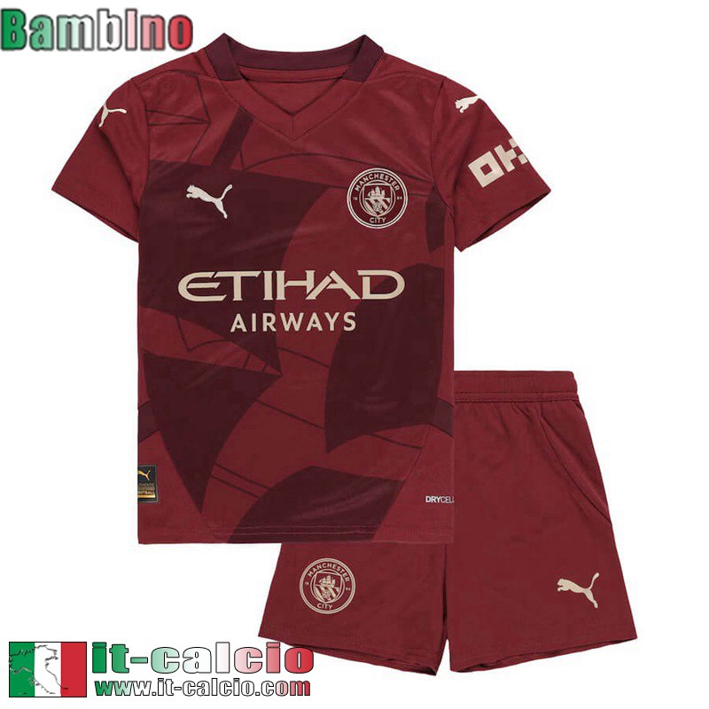 Maglia Calcio Manchester City Terza Bambini 2024 2025