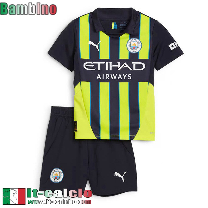 Maglia Calcio Manchester City Seconda Bambini 2024 2025