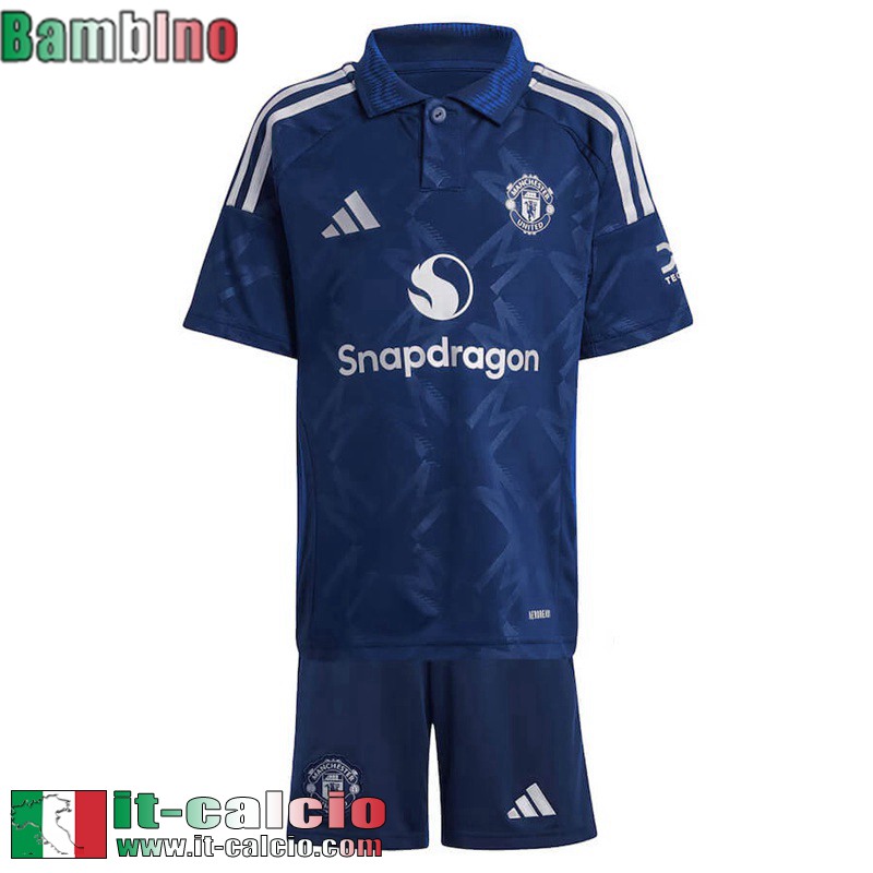 Maglia Calcio Manchester United Seconda Bambini 2024 2025