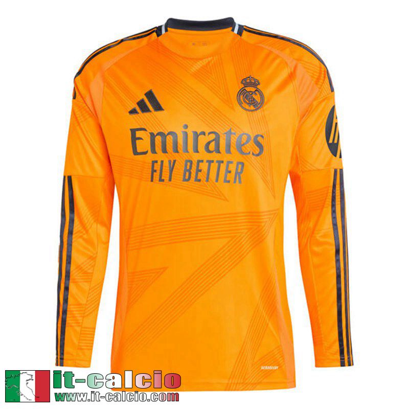 Maglia Calcio Real Madrid Seconda Uomo Manga Larga 2024 2025