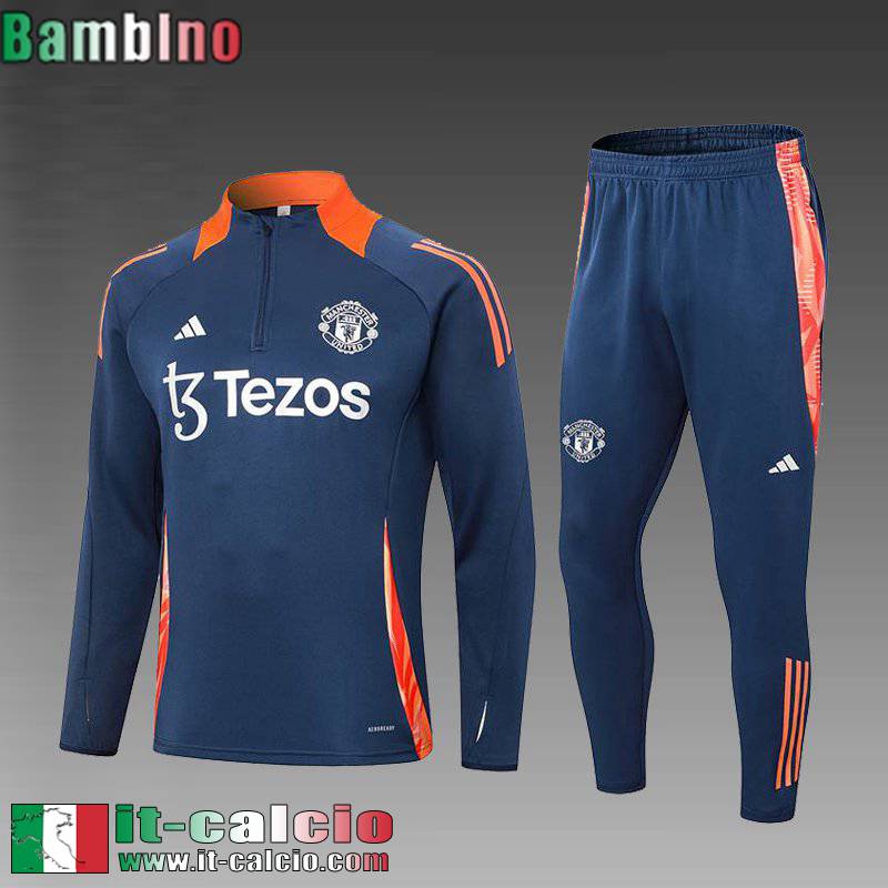 KIT: Tute Calcio Manchester United Bambini 2024 2025 C328