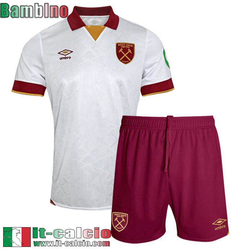 Maglia Calcio West Ham United Terza Bambini 2024 2025