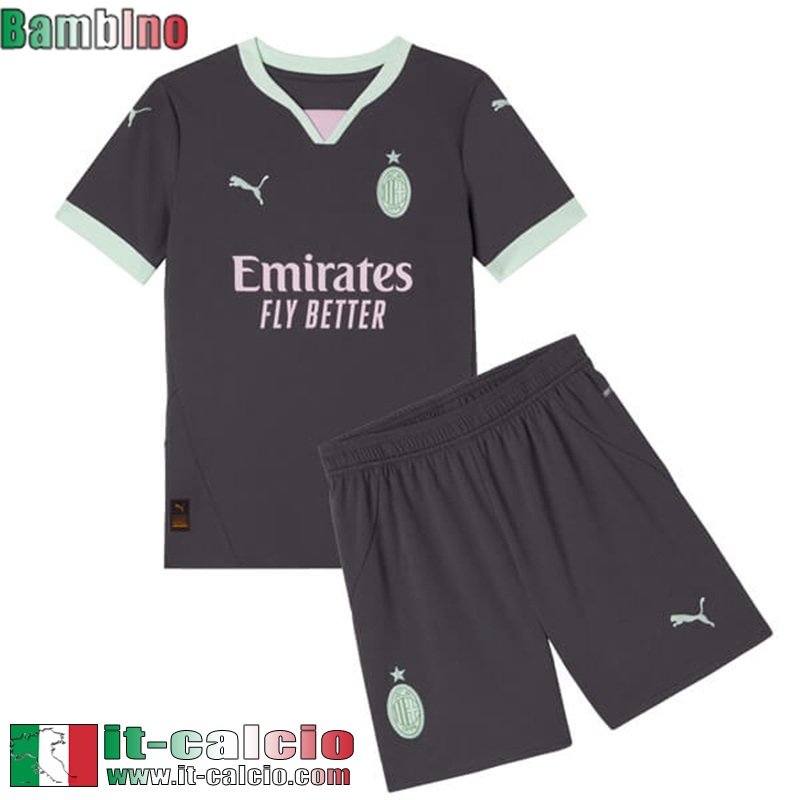 Maglia Calcio AC Milan Terza Bambini 2024 2025