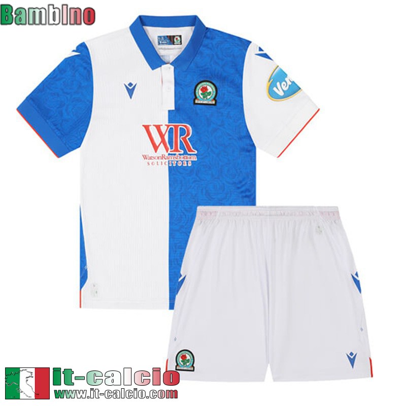 Maglia Calcio Blackburn Rovers Prima Bambini 2024 2025