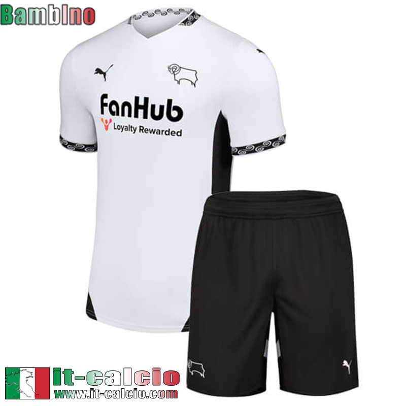 Maglia Calcio Derby County Prima Bambini 2024 2025