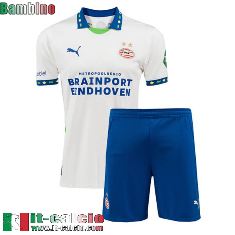 Maglia Calcio PSV Eindhoven Terza Bambini 2024 2025